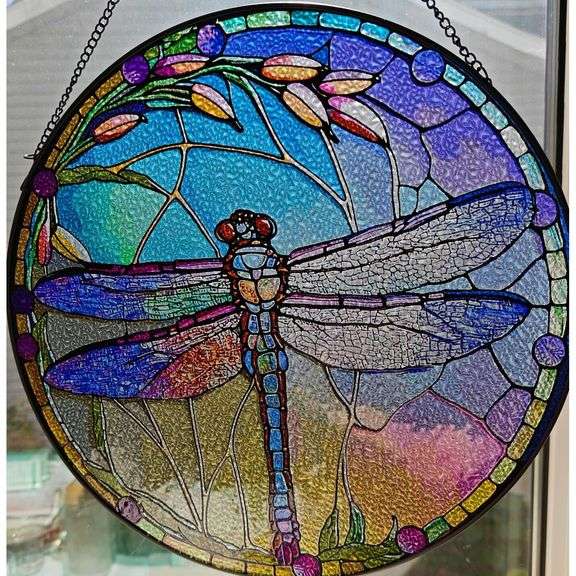 Dragonfly Stained Glass Suncatcher