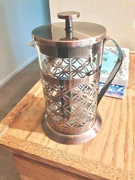 French Press Coffee Maker Glass & Stainless Steel