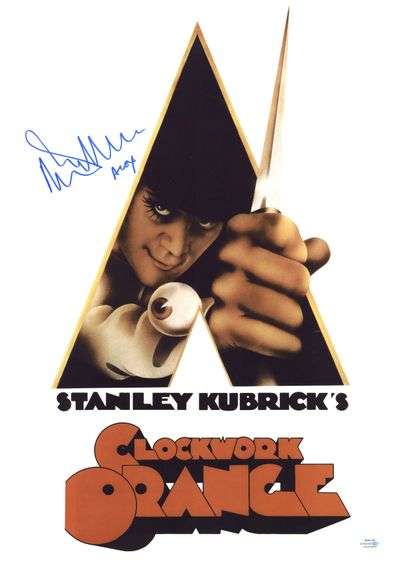Malcolm McDowell Autographed Clockwork Orange 16x20 Poster Photo ACOA