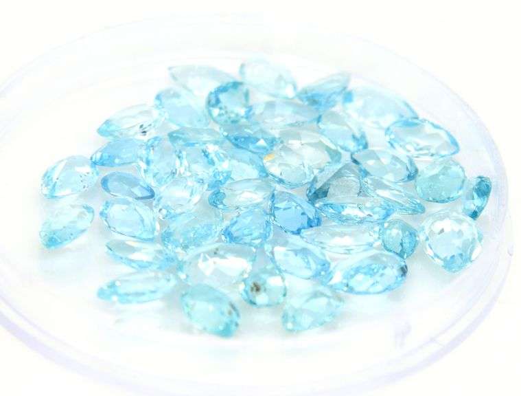 Glittering 15.64ct set of top sky blue Aquamarines