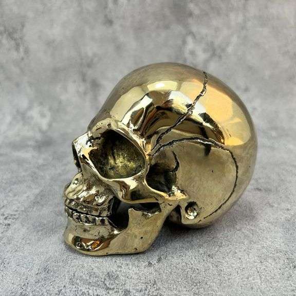 Bali Gold Polished Brass Skull