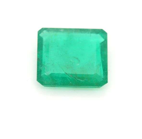 Immense! 2.57ct pendant cut Emerald with outstanding color!