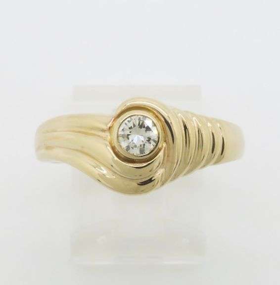 Modern Bezel Set Diamond Ring