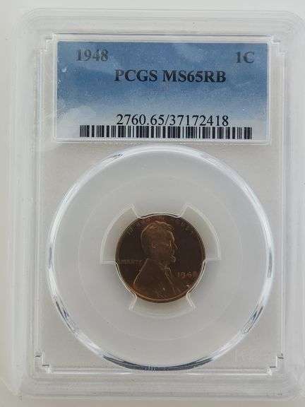 1948 Lincoln Wheat Cent PCGS MS65RD