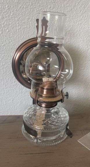 Set of 2 Oil Lamps Hurricane Lanterns