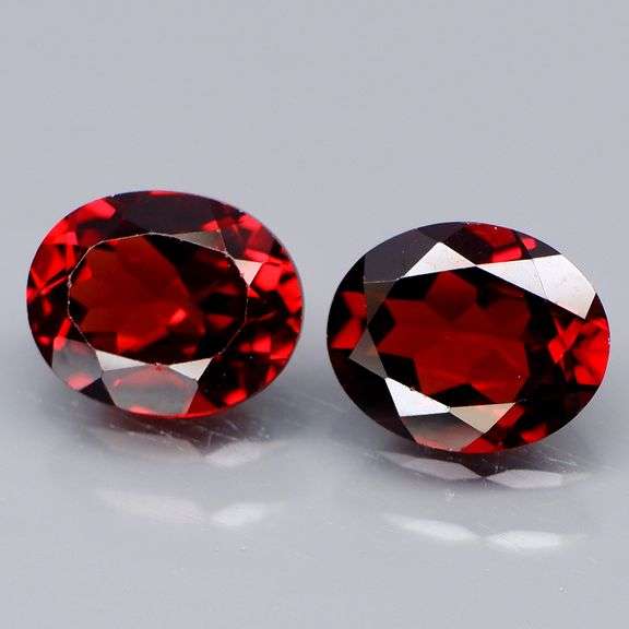 Pair of top red eye clean Garnets weighing 5.88 carats!
