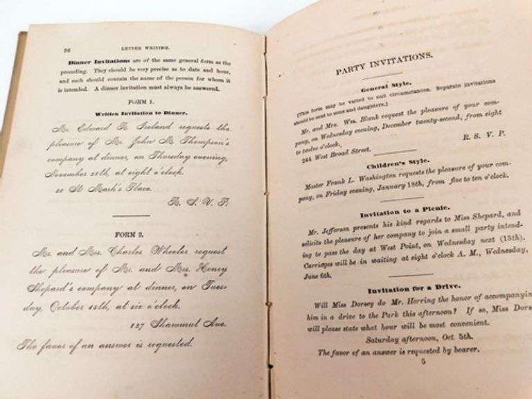 1877 The Gentleman's Perfect Letter Writer Antique Book