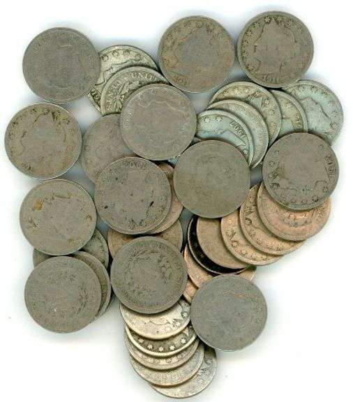 Group of 40 Liberty 'V' Nickels