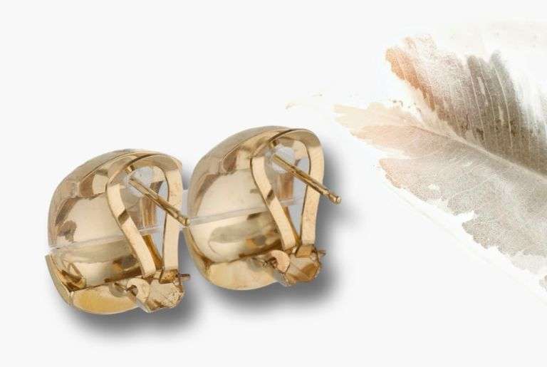 10kt Yellow gold wide huggies