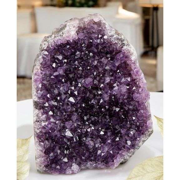 Natural Amethyst Crystal Geode Cluster