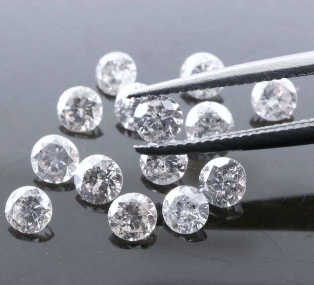 High fire! 1.13ct set of matched 2.4mm real Diamonds