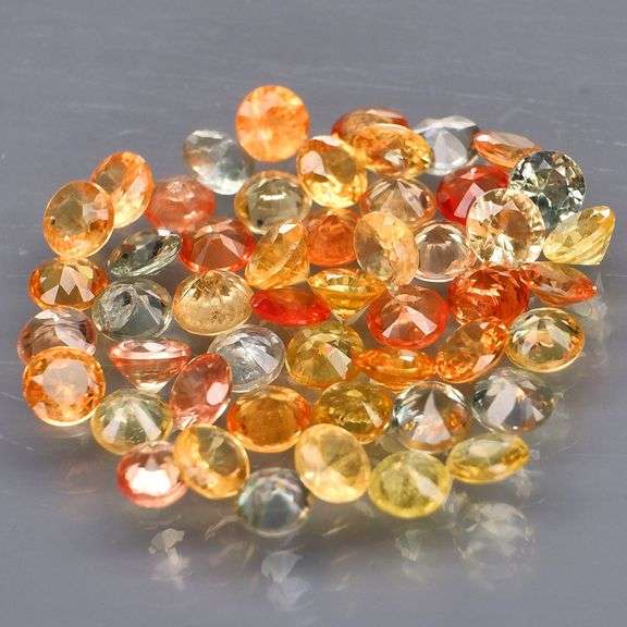 Brilliant colors! 6.62ct real Songean Sapphire set!