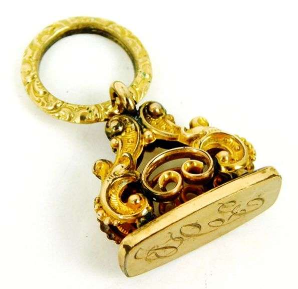 Antique Gold Filled Wax Seal FOB