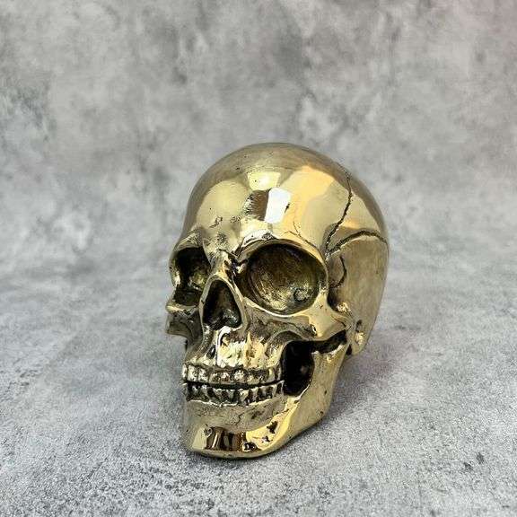 Bali Gold Polished Brass Skull