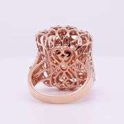 Stunning 8cts Morganite and Diamond Ring