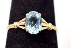 Dazzling Topaz Ring in 14K Yellow Gold