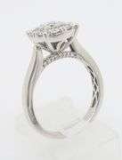 1.02CTW Diamond Halo Ring Made in 14k White Gold