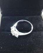 DAZZLING PLATINUM TRILOGY ENGAGEMENT RING