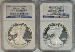 Perfect NGC PF70 ULTRA CAMO 2010 & 2011 $1 .EARLY RELEASES