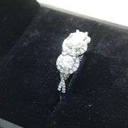 ELEGANT 14K WHITE GOLD ENGAGEMENT RING