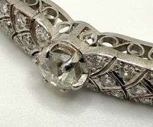 Fantastic diamond  bangle in 14k white gold , size 2.5 x2.0 inch