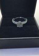ENCHANTING 14K WHITE GOLD CLUSTER RING