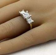 14kt Yellow gold 1.25ctw princess cut diamond band