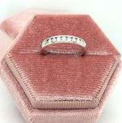 14kt White gold 0.25ctw channel set diamond band