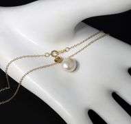 14kt Yellow Gold 9mm Pearl Pendant on Chain