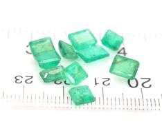 Incredible size! 15.09ct bright green Zambian Emerald set!