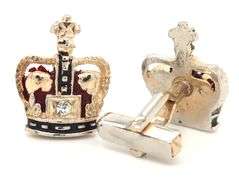 Vintage Swank crown cuff links