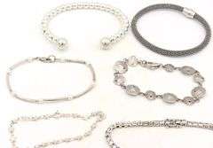 Group lot of 6 Vintage 925 sterling silver bracelets