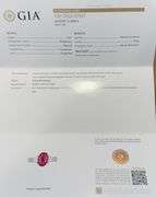GIA certified large very fine Ruby and diamond ring in white and PT100 gold, size 6.5