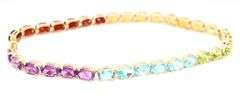 14kt Yellow gold 16ctw multi gemstone link bracelet