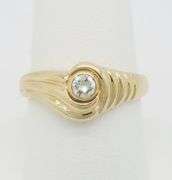 Modern Bezel Set Diamond Ring