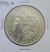 1902-O Morgan Silver Dollar, UNC