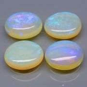 Neon flashing 7.21ct set of untreated Opals