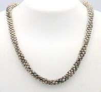 Set of Vintage 925 sterling silver necklace and matching bracelet