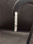 ELEGANT 14K WHITE GOLD HOOP LAB DIAMOND EARRINGS