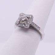 Retro style Platinum Diamond Ring
