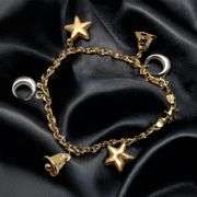 14K Gold Vintage Charm Bracelet