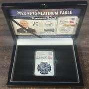 Flawless 2022-W $100 Platinum Eagle. NGC PF70 UC Freedom of Speech Signed