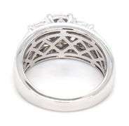 10kt White gold 2ctw Illusion set diamond engagement ring