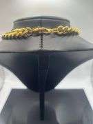 Huge 113.5 Gram 18 Kt Gold Plated Cuban Curb Link Necklace