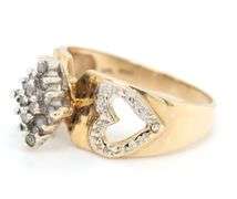 Cute Little 10K YG Diamond Cluster Ring