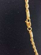 DELICATE 18K YELLOW GOLD ROPE CHAIN