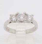 Classic Three Stone Diamond Engagement Ring