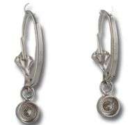 Dreamy White Gold Bezel Set Diamond Dangle Earrings
