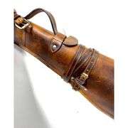 33 Inch Full-Grain Leather Case with Shoulder Strap