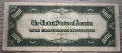 Original $1000 U.S Currency